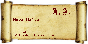 Maka Helka névjegykártya